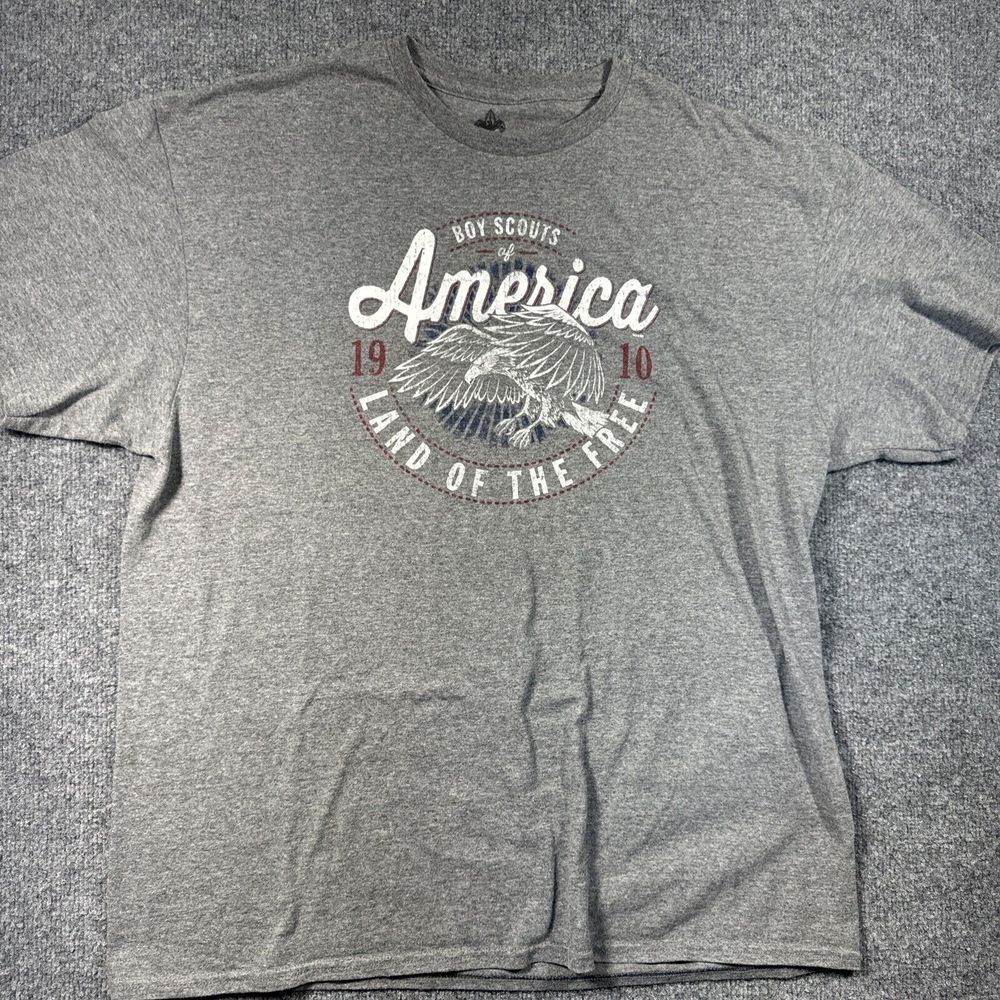 Boy Scouts of America T Shirt Mens Large Land Of The Free Outdoor Camping Hiking